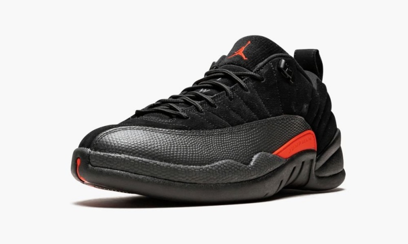 Nike Air Jordan 12 Retro Low Schoenen Heren Zwart Oranje Donkergrijs Nederland | 940312-CJT