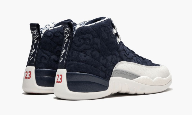 Nike Air Jordan 12 Retro PRM 'International Flight' Schoenen Heren Donkerblauw Wit Rood Nederland | 754628-THE