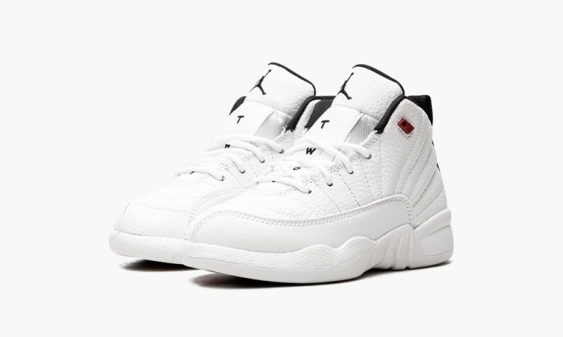 Nike Air Jordan 12 Retro (PS) 'Twist' Schoenen Kinderen Wit Zwart Rood Nederland | 491257-OXZ