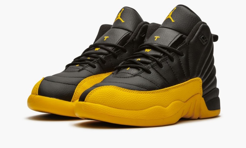 Nike Air Jordan 12 Retro (PS) 'University Gold' Schoenen Kinderen Zwart Goud Zwart Nederland | 178402-DZF