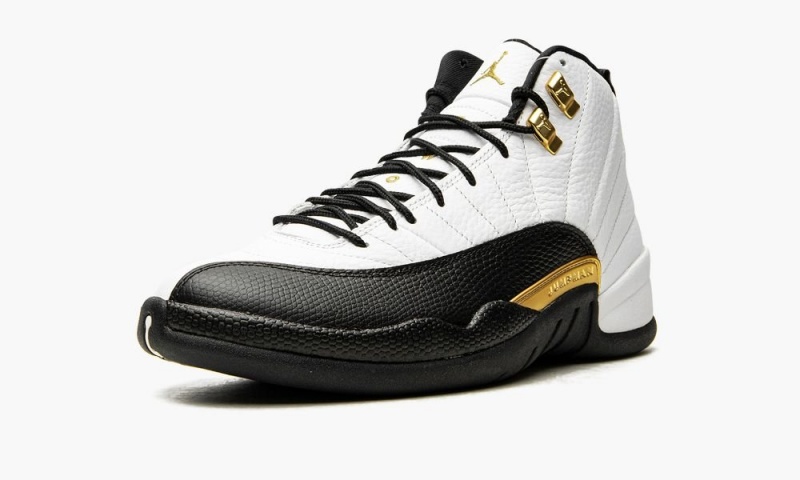 Nike Air Jordan 12 Retro 'Royalty Taxi' Schoenen Heren Wit Zwart Metal Goud Nederland | 412876-ELO