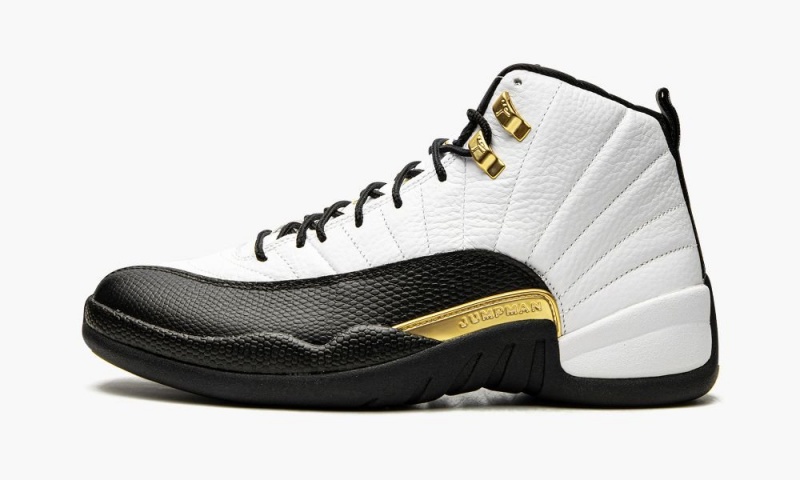 Nike Air Jordan 12 Retro \'Royalty Taxi\' Schoenen Heren Wit Zwart Metal Goud Nederland | 412876-ELO