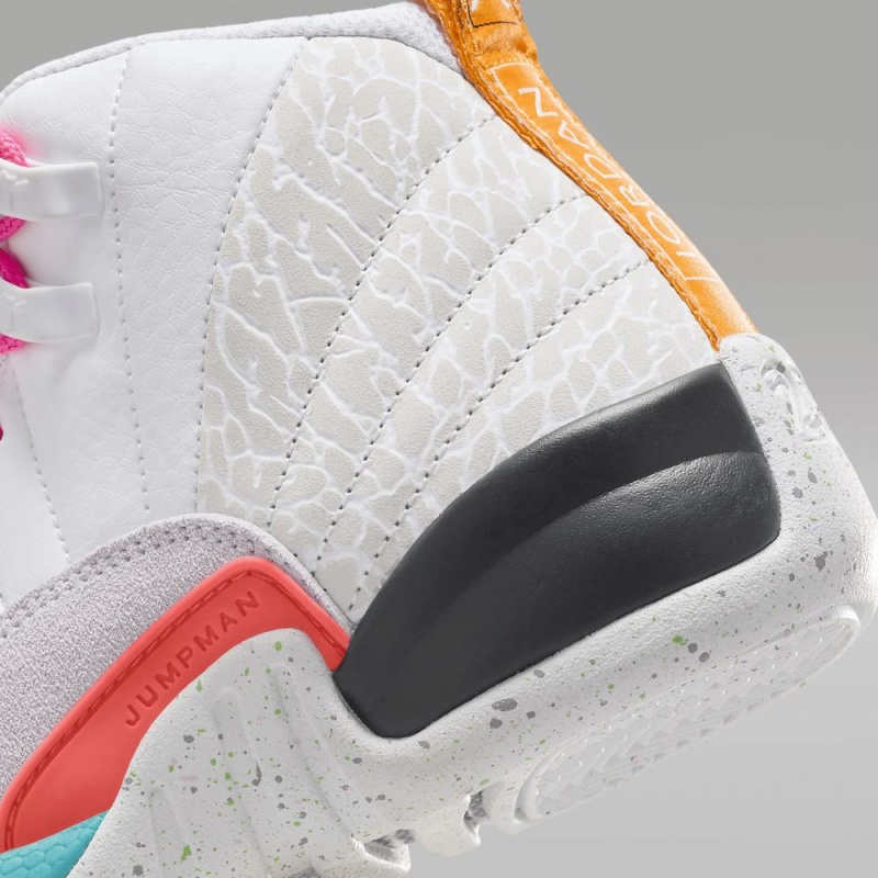 Nike Air Jordan 12 Retro Schoenen Kinderen Wit Roze Nederland | 678213-ZEL