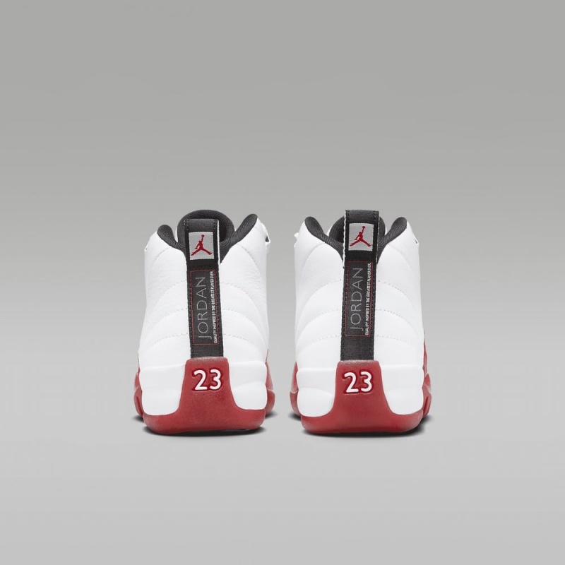 Nike Air Jordan 12 Retro Schoenen Kinderen Wit Rood Zwart Nederland | 879402-VWN