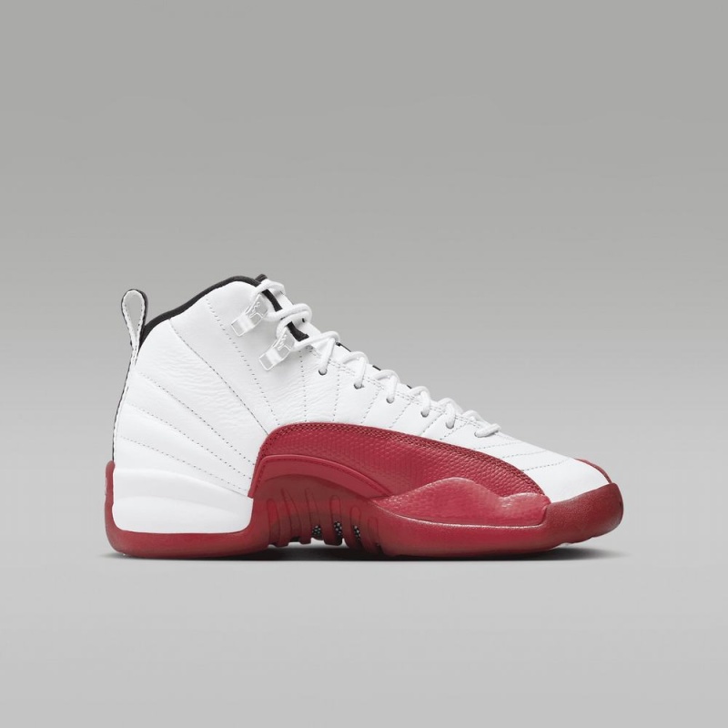 Nike Air Jordan 12 Retro Schoenen Kinderen Wit Rood Zwart Nederland | 879402-VWN