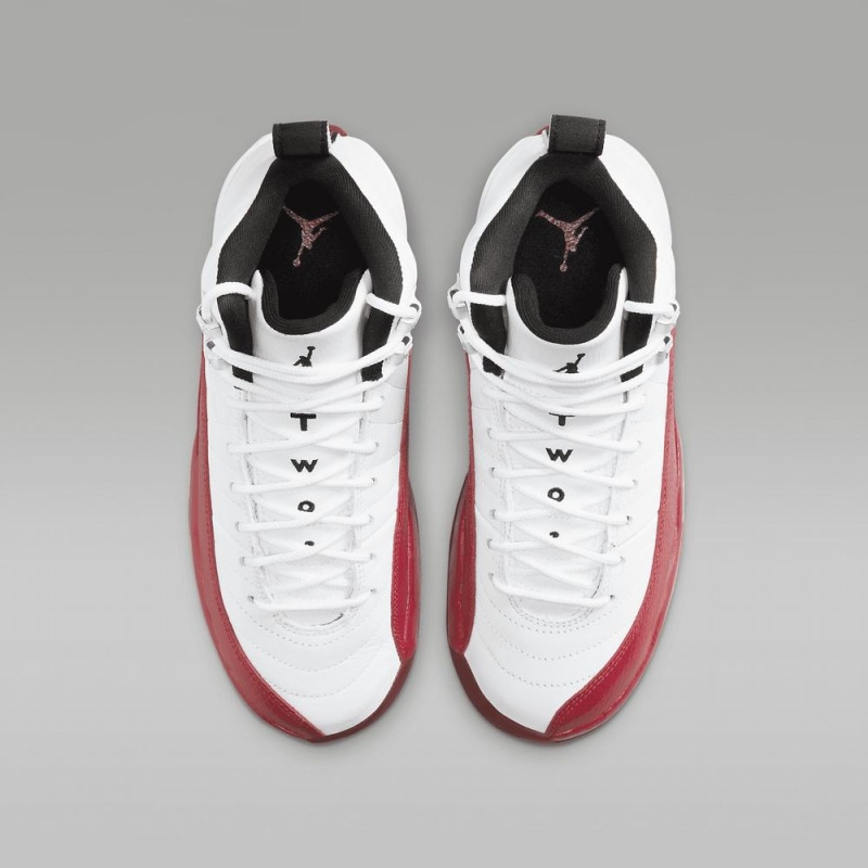 Nike Air Jordan 12 Retro Schoenen Kinderen Wit Rood Zwart Nederland | 879402-VWN