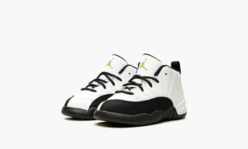 Nike Air Jordan 12 Retro TD 'Royalty' Schoenen Kinderen Wit Metal Goud Zwart Nederland | 576098-USY