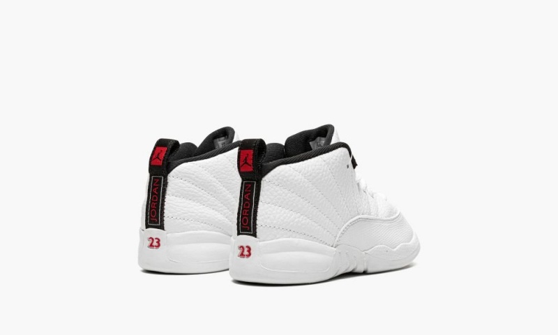 Nike Air Jordan 12 Retro (TD) 'Twist' Schoenen Kinderen Wit Zwart Rood Nederland | 038549-GFO