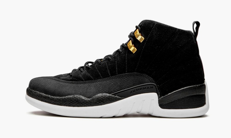 Nike Air Jordan 12 \'Reverse Taxi\' Schoenen Heren Zwart Goud Wit Nederland | 643715-AIX