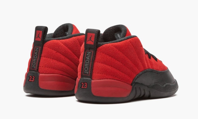 Nike Air Jordan 12 TD 'Reverse Flu Game' Schoenen Kinderen Rood Zwart Nederland | 708213-KNR