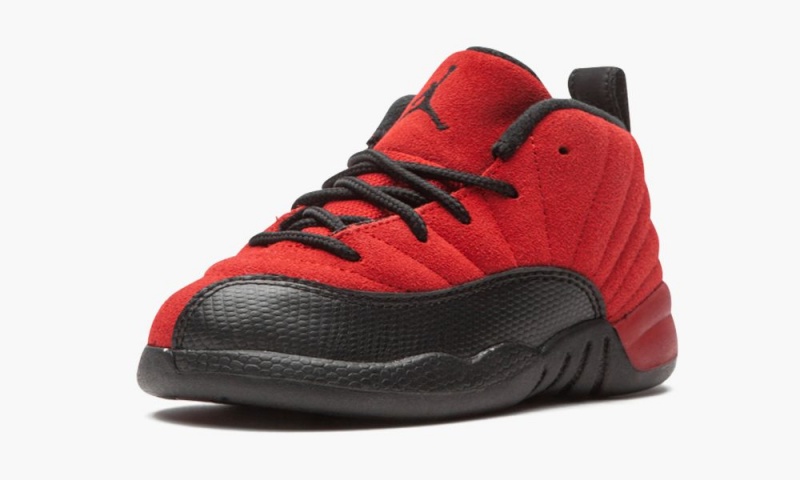 Nike Air Jordan 12 TD 'Reverse Flu Game' Schoenen Kinderen Rood Zwart Nederland | 708213-KNR