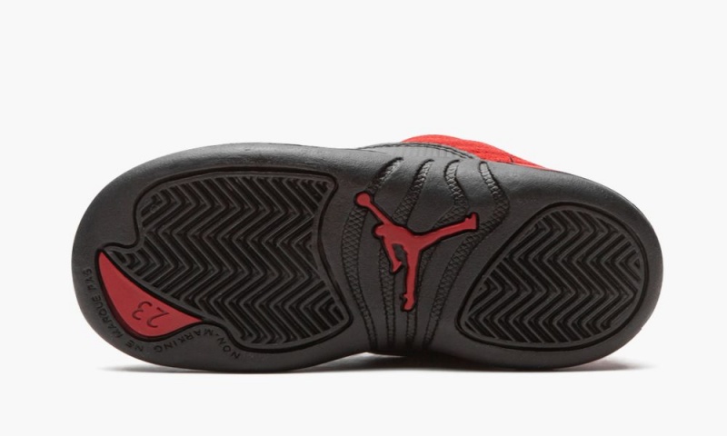 Nike Air Jordan 12 TD 'Reverse Flu Game' Schoenen Kinderen Rood Zwart Nederland | 708213-KNR