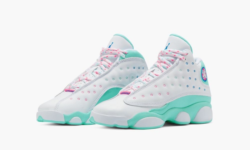 Nike Air Jordan 13 GS 'Aurora Green' Schoenen Kinderen Wit Groen Nederland | 270853-ZUW