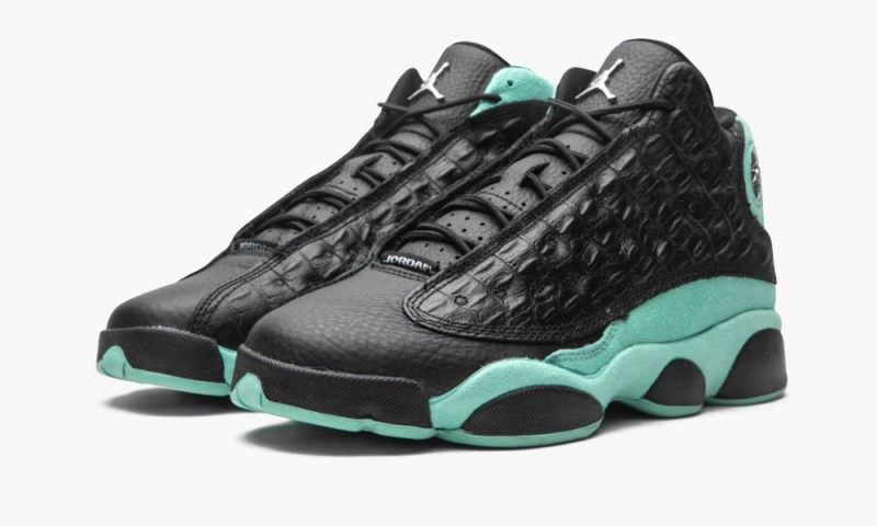 Nike Air Jordan 13 GS 'Island Green' Schoenen Kinderen Zwart Metal Zilver Nederland | 495638-HAE