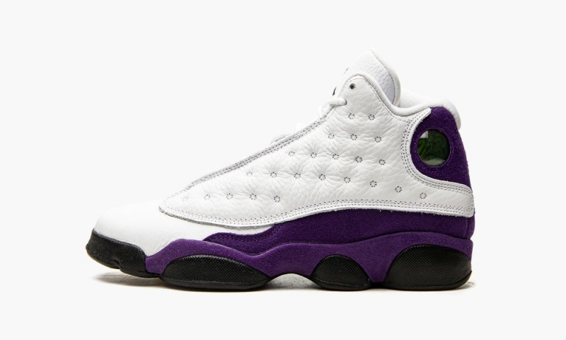 Nike Air Jordan 13 GS \'Lakers\' Schoenen Kinderen Wit Zwart Paars Nederland | 564328-VMK