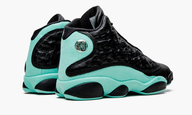 Nike Air Jordan 13 'Island Green' Schoenen Heren Zwart Metal Zilver Groen Nederland | 942015-RDJ