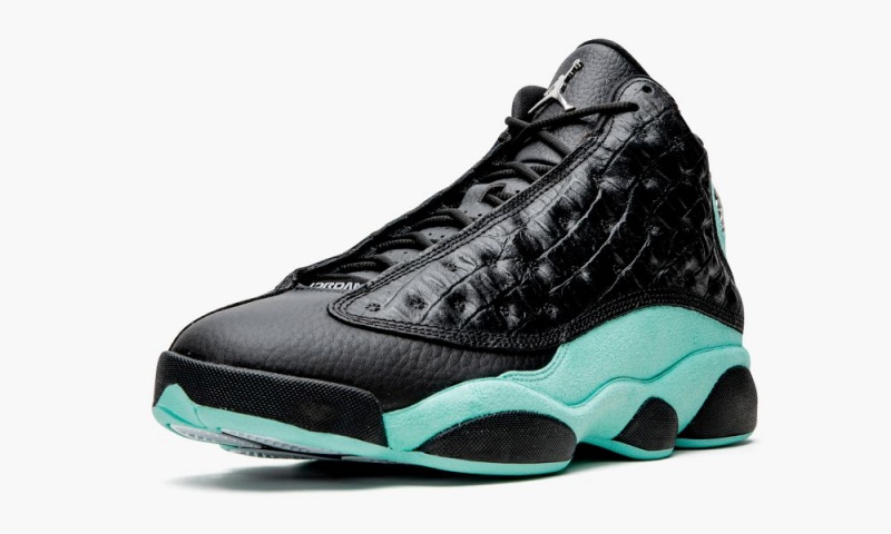 Nike Air Jordan 13 'Island Green' Schoenen Heren Zwart Metal Zilver Groen Nederland | 942015-RDJ