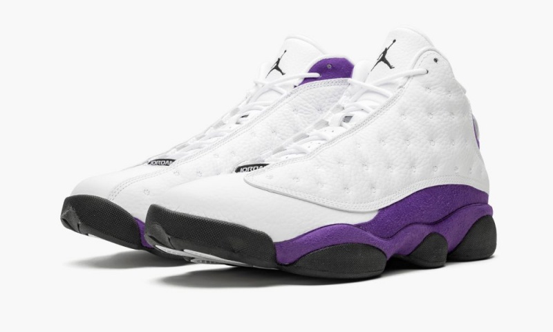 Nike Air Jordan 13 'Lakers' Schoenen Heren Wit Zwart Paars Goud Nederland | 756921-RWO