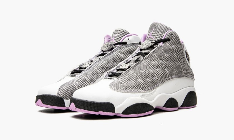 Nike Air Jordan 13 Retro GS 'Houndstooth' Schoenen Kinderen Wit Zwart Paars Metal Nederland | 285613-VJA