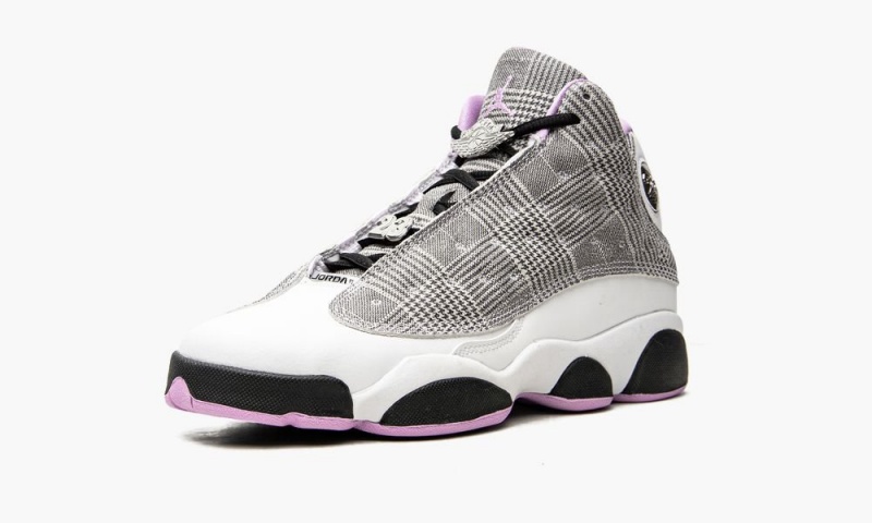 Nike Air Jordan 13 Retro GS 'Houndstooth' Schoenen Kinderen Wit Zwart Paars Metal Nederland | 285613-VJA