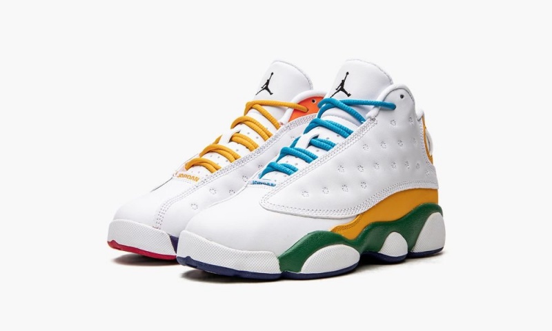 Nike Air Jordan 13 Retro KSA (PS) Schoenen Kinderen Wit Zwart Paars Nederland | 927843-VWJ