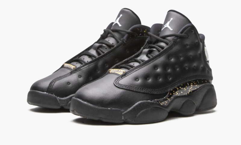 Nike Air Jordan 13 Retro PS 'Gold Glitter' Schoenen Kinderen Zwart Metal Goud Nederland | 801745-QGE