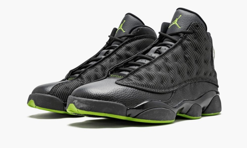 Nike Air Jordan 13 Retro Schoenen Heren Zwart Groen Nederland | 640213-CLE