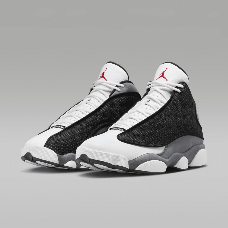 Nike Air Jordan 13 Retro Schoenen Heren Zwart Grijs Wit Rood Nederland | 057286-HIS