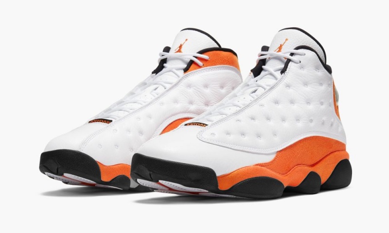 Nike Air Jordan 13 Retro 'Starfish' Schoenen Heren Wit Zwart Oranje Nederland | 297561-VGS