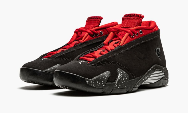 Nike Air Jordan 14 Low 'Red Lipstick' Schoenen Dames Zwart Metal Zilver Rood Nederland | 712685-JPA