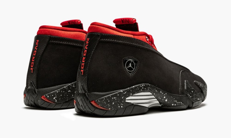Nike Air Jordan 14 Low 'Red Lipstick' Schoenen Dames Zwart Metal Zilver Rood Nederland | 712685-JPA