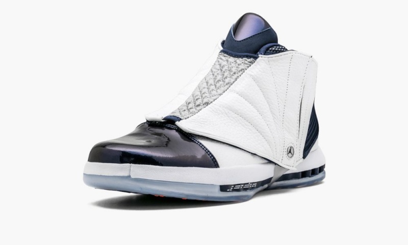 Nike Air Jordan 16 Retro Schoenen Heren Wit Donkerblauw Nederland | 653192-MXT