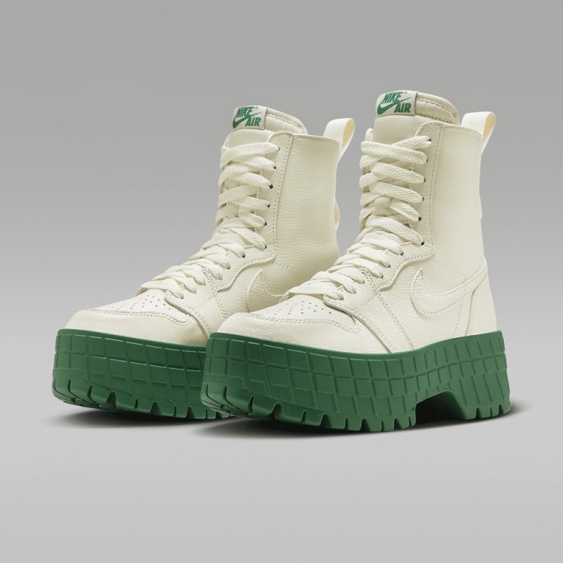 Nike Air Jordan 1 Brooklyn Schoenen Dames Wit Groen Nederland | 214385-UGI