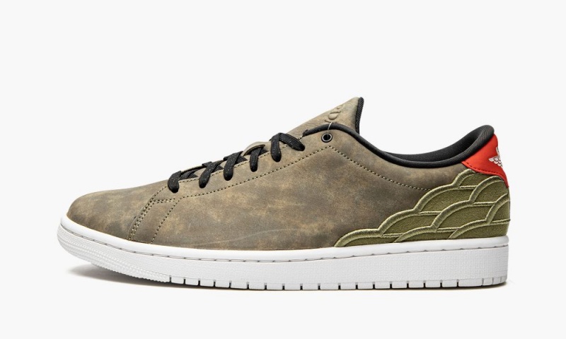 Nike Air Jordan 1 Centre Court Schoenen Heren Groen Zwart Rood Nederland | 361724-MXT
