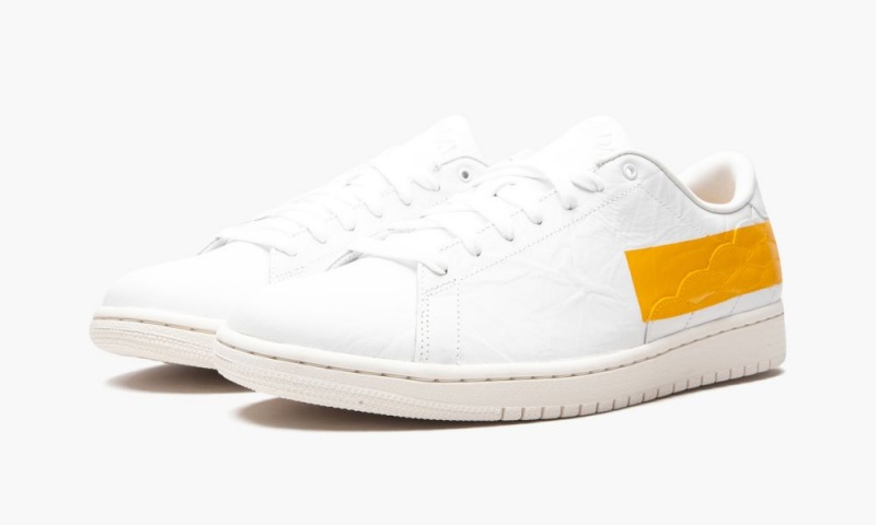 Nike Air Jordan 1 Centre Court 'White University Gold' Schoenen Heren Wit Goud Nederland | 726091-VGJ