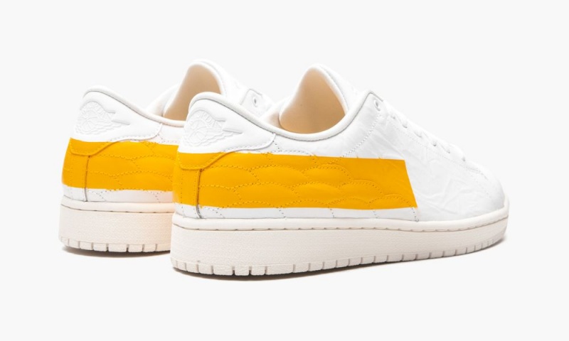 Nike Air Jordan 1 Centre Court 'White University Gold' Schoenen Heren Wit Goud Nederland | 726091-VGJ