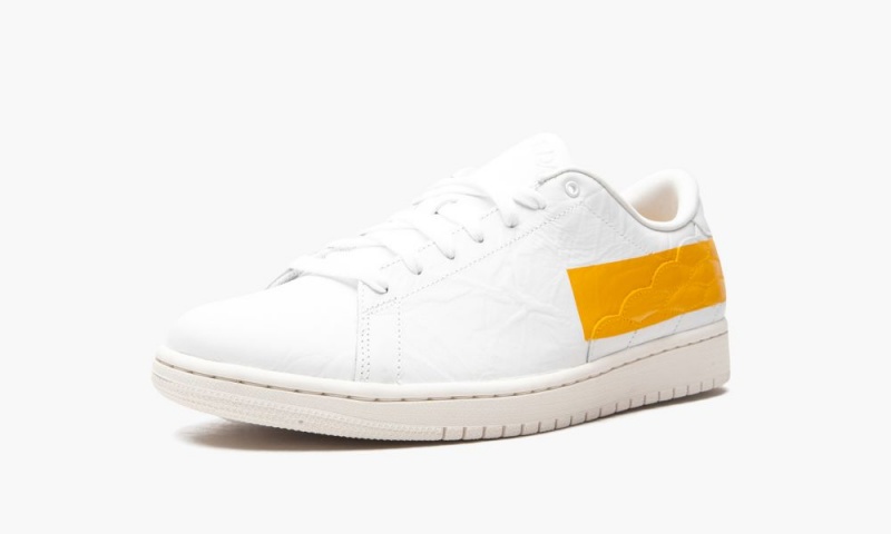 Nike Air Jordan 1 Centre Court 'White University Gold' Schoenen Heren Wit Goud Nederland | 726091-VGJ