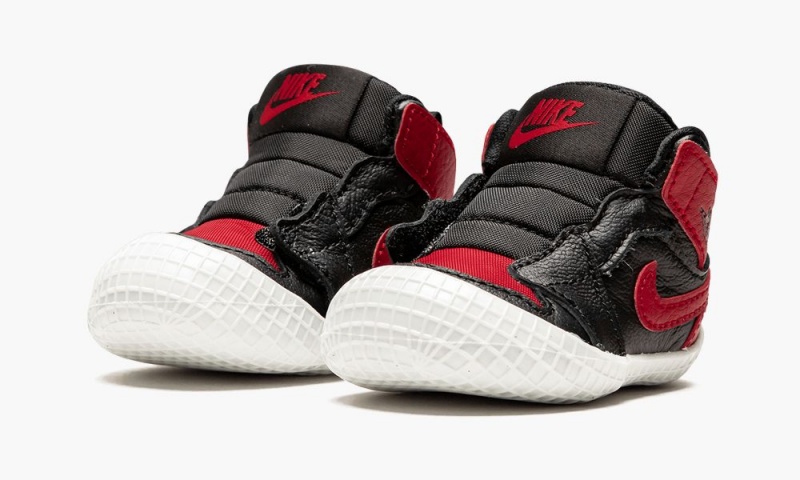 Nike Air Jordan 1 Crib Bootie 'BRED' Schoenen Kinderen Zwart Rood Nederland | 816037-LIV