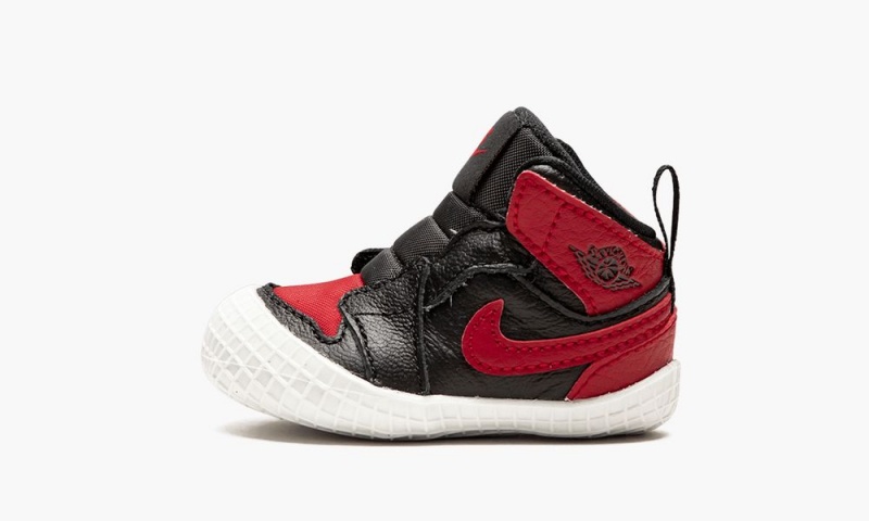 Nike Air Jordan 1 Crib Bootie \'BRED\' Schoenen Kinderen Zwart Rood Nederland | 816037-LIV