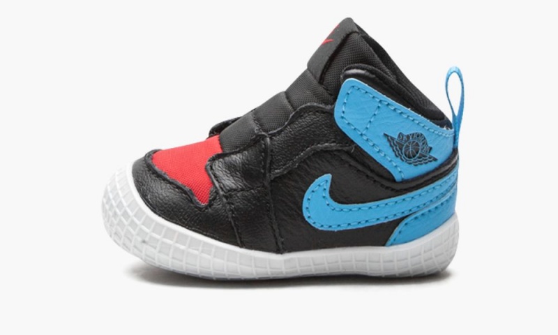 Nike Air Jordan 1 Crib Bootie \'UNC to Chicago\' Schoenen Kinderen Zwart Donkerblauw Rood Nederland | 739104-UNP