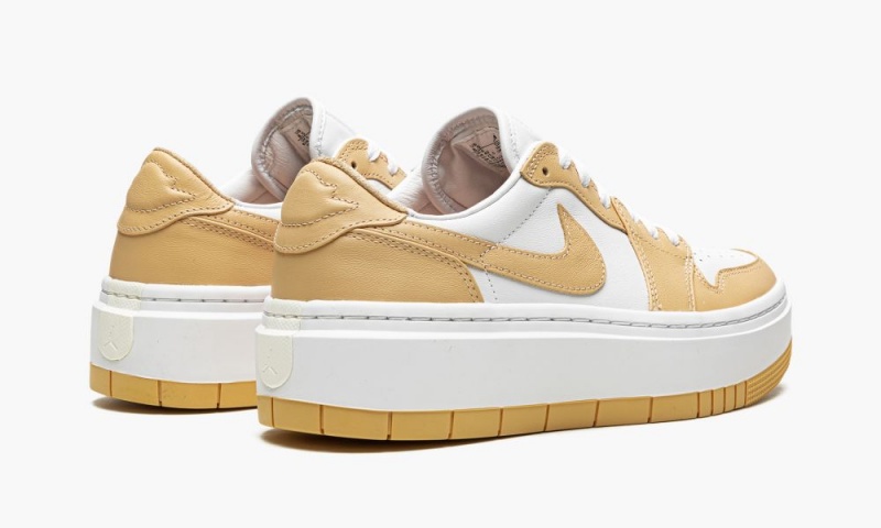 Nike Air Jordan 1 ELEVATE LOW 'White / Tan' Schoenen Dames Wit Geel Nederland | 571628-CHI