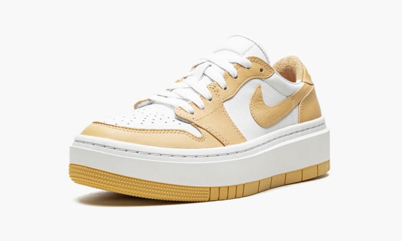 Nike Air Jordan 1 ELEVATE LOW 'White / Tan' Schoenen Dames Wit Geel Nederland | 571628-CHI