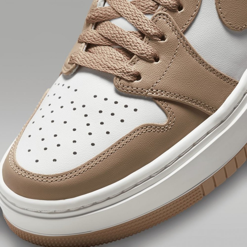 Nike Air Jordan 1 Elevate High Schoenen Dames Khaki Wit Nederland | 569280-YZB