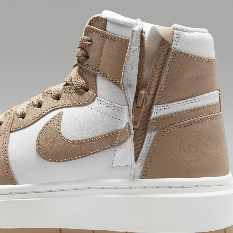 Nike Air Jordan 1 Elevate High Schoenen Dames Khaki Wit Nederland | 569280-YZB