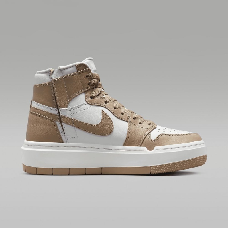 Nike Air Jordan 1 Elevate High Schoenen Dames Khaki Wit Nederland | 569280-YZB