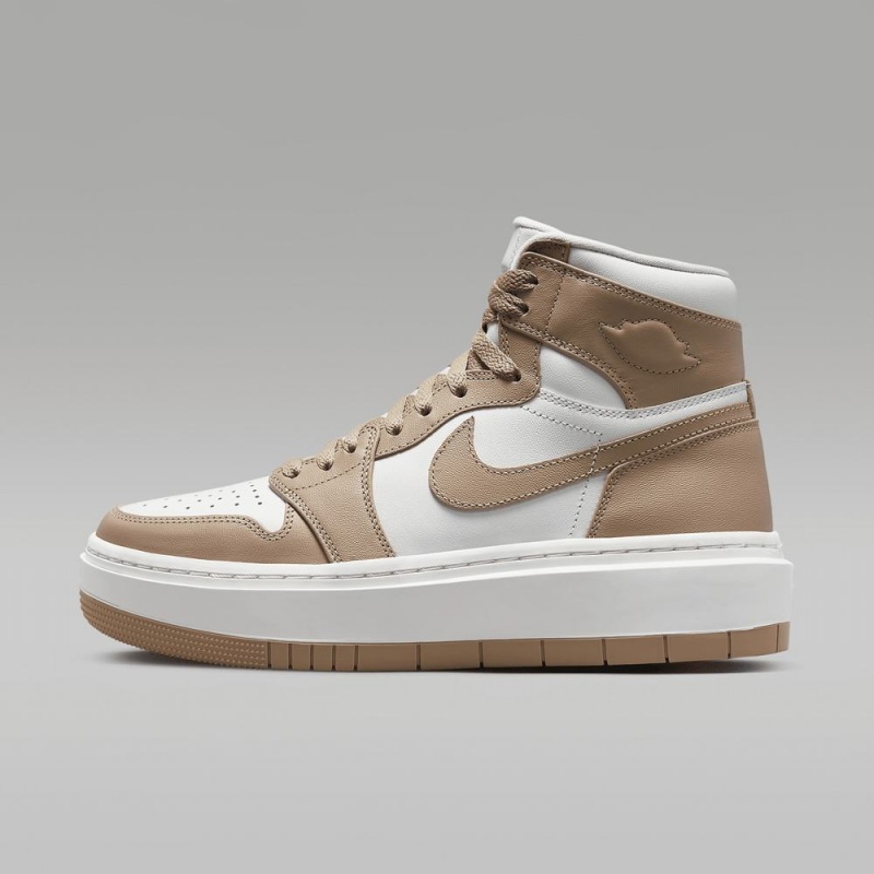 Nike Air Jordan 1 Elevate High Schoenen Dames Khaki Wit Nederland | 569280-YZB