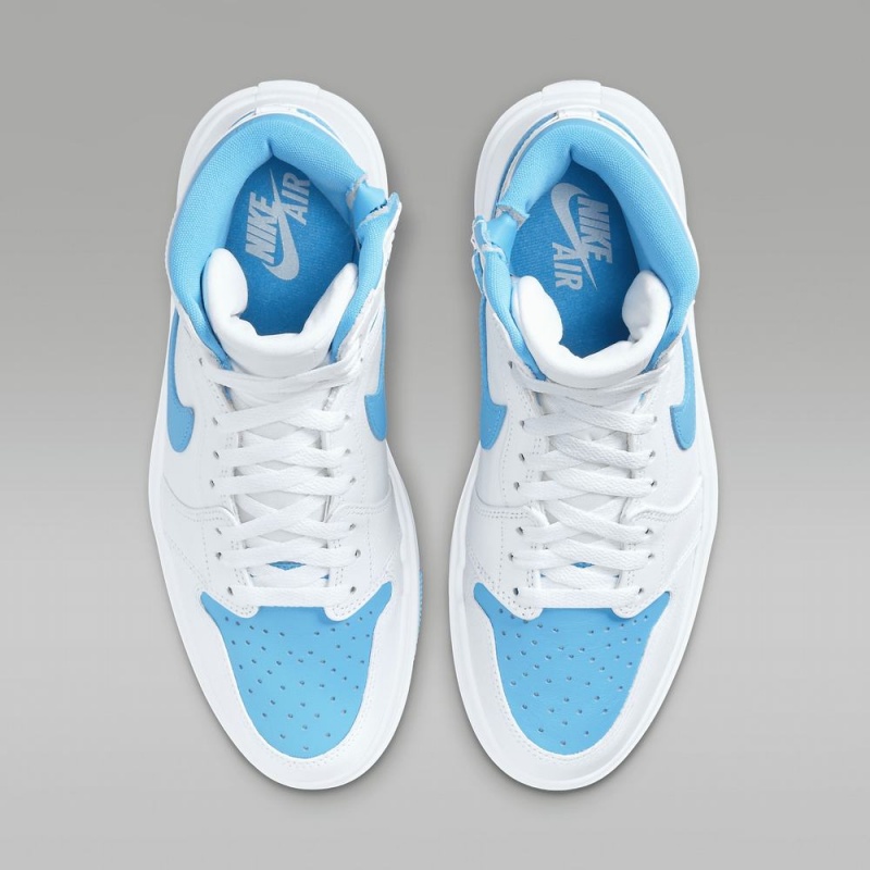 Nike Air Jordan 1 Elevate High Schoenen Dames Wit Wit Donkerblauw Nederland | 537402-WYH