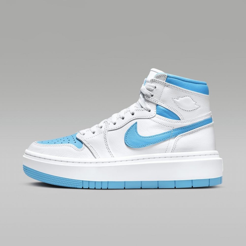 Nike Air Jordan 1 Elevate High Schoenen Dames Wit Wit Donkerblauw Nederland | 537402-WYH