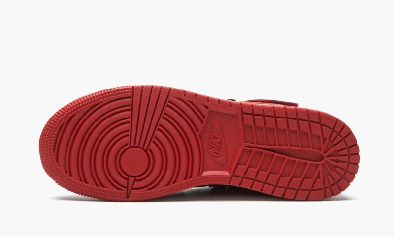 Nike Air Jordan 1 HI Flyease (GS) Schoenen Kinderen Zwart Rood Wit Nederland | 302971-BOR