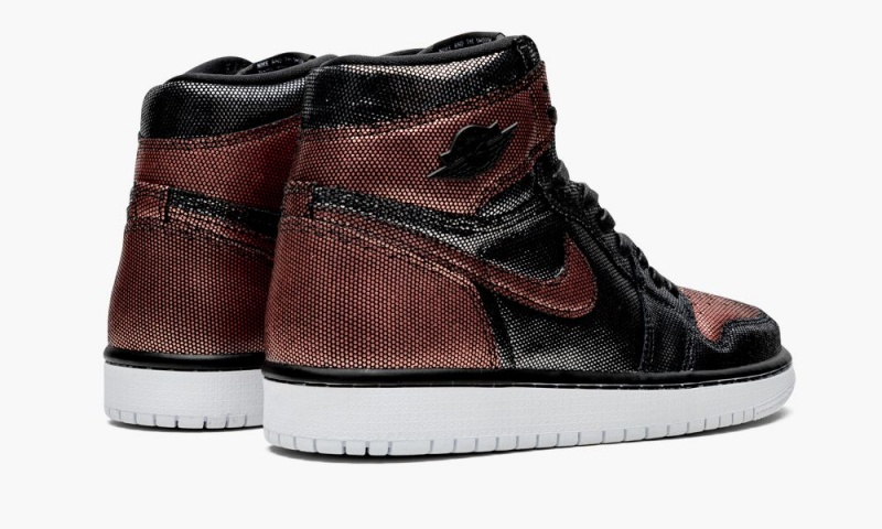 Nike Air Jordan 1 HI OG 'Fearless' Schoenen Dames Zwart Roze Goud Nederland | 103759-RNA